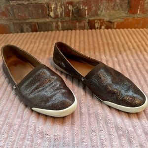 FRYE Bronze Slip Ons